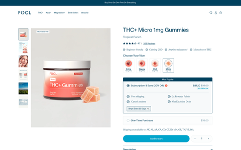 THC+ Micro Gummies