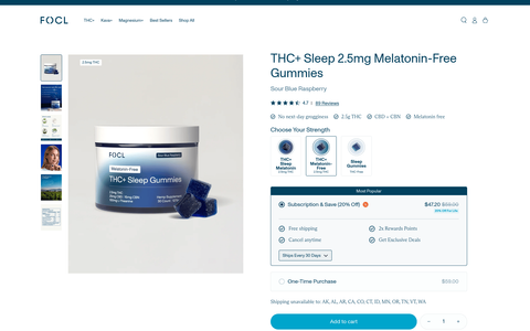 THC+ Sleep Melatonin-Free Gummies