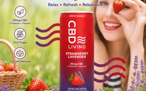 CBD Sparkling Water Strawberry Lavender 12-Pack