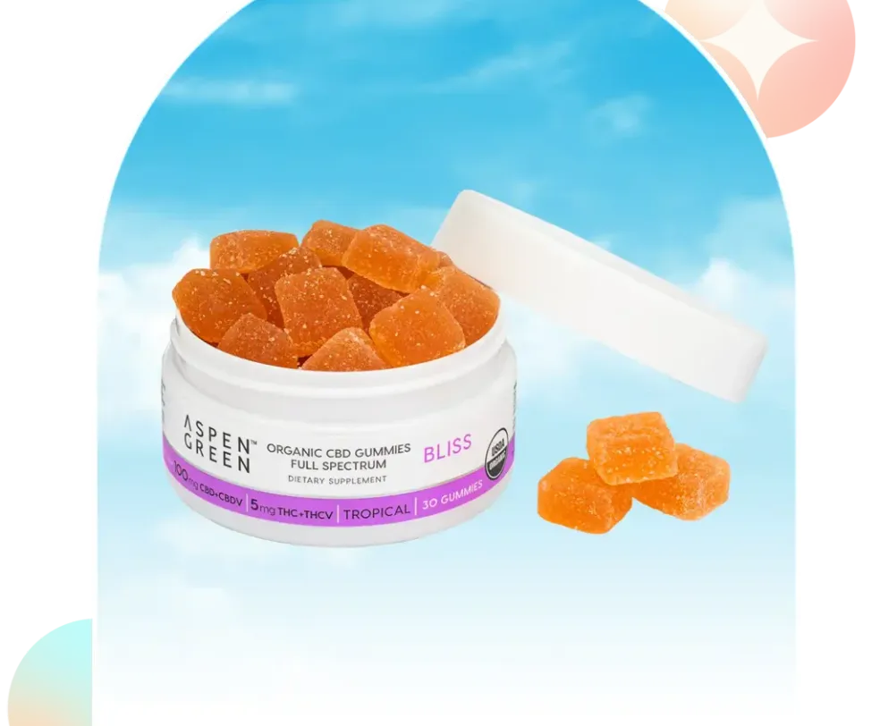 Aspen Green Bliss Organic Full Spectrum CBD Gummies