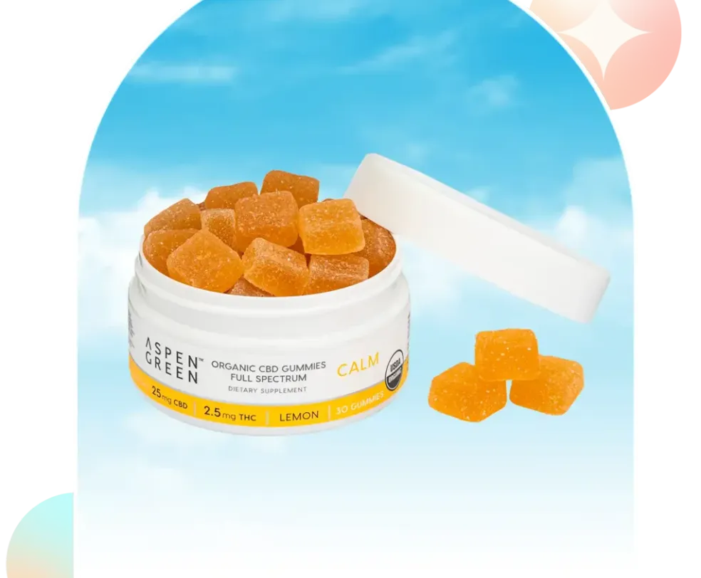 Aspen Green Calm Organic Full Spectrum CBD Gummies
