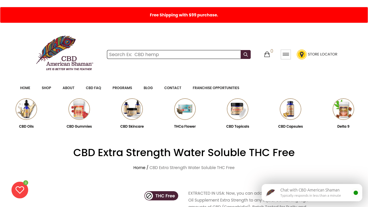 CBD Extra Strength Water Soluble THC Free thumbnail