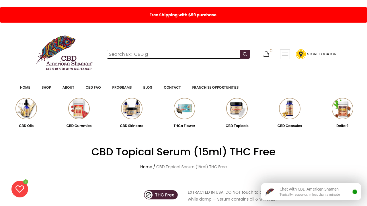 CBD Topical Serum THC Free thumbnail