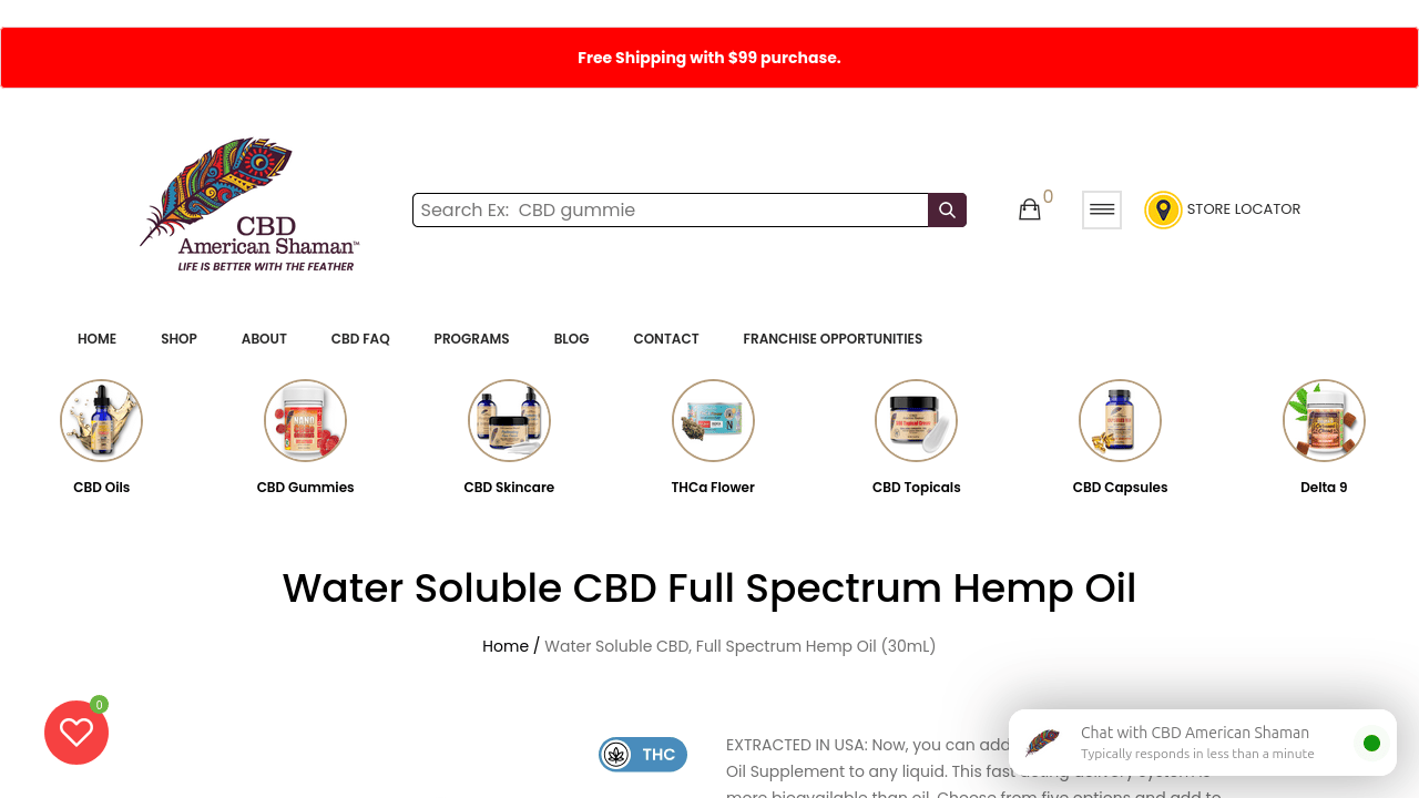 Water Soluble CBD Full Spectrum Hemp Oil thumbnail