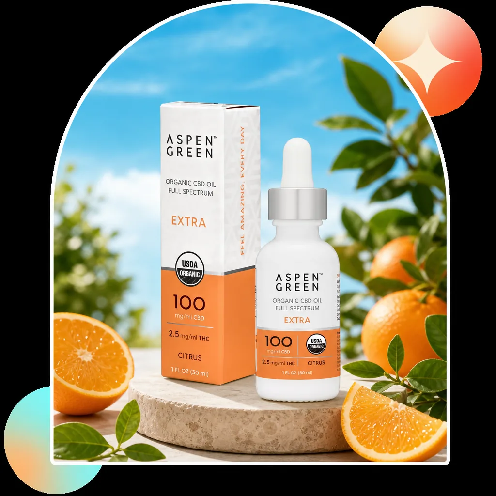 Aspen Green Extra Organic Full Spectrum CBD Oil - Citrus