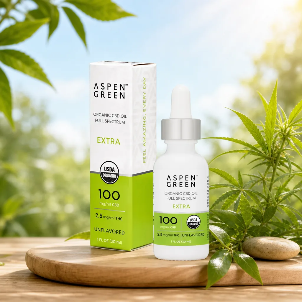 Aspen Green Extra Organic Full Spectrum CBD Oil - Unflavored
