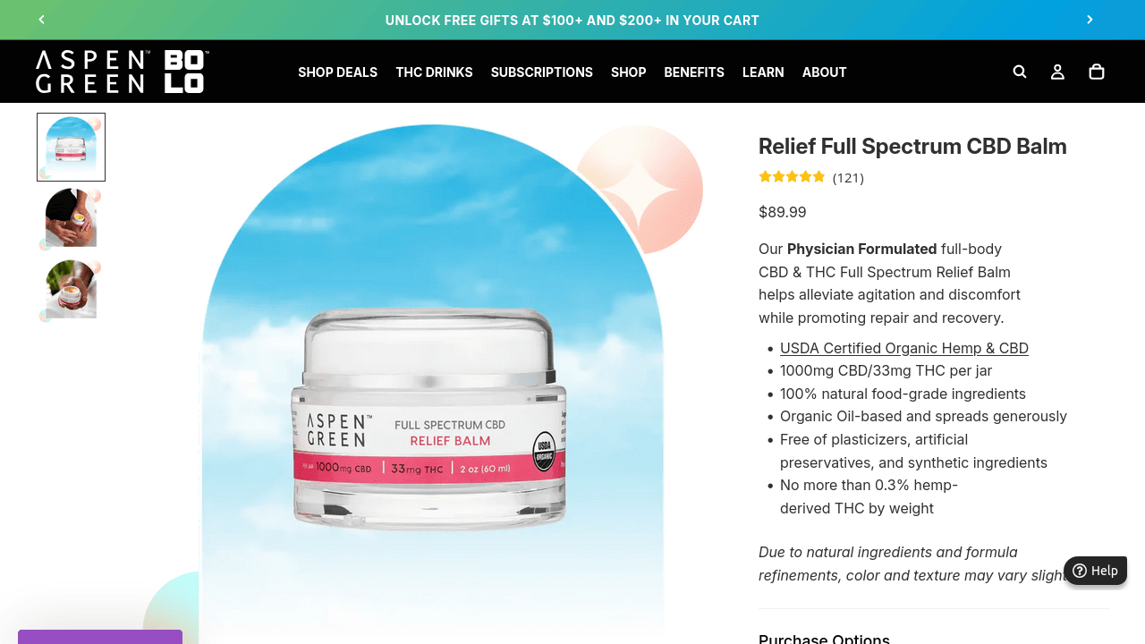 Relief Full Spectrum CBD Balm thumbnail