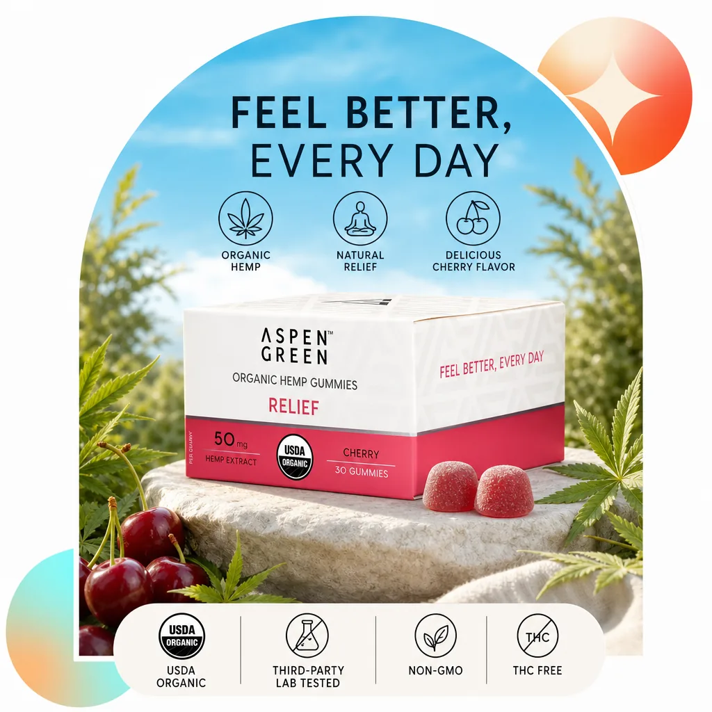 Relief Organic Full Spectrum CBD Gummies thumbnail