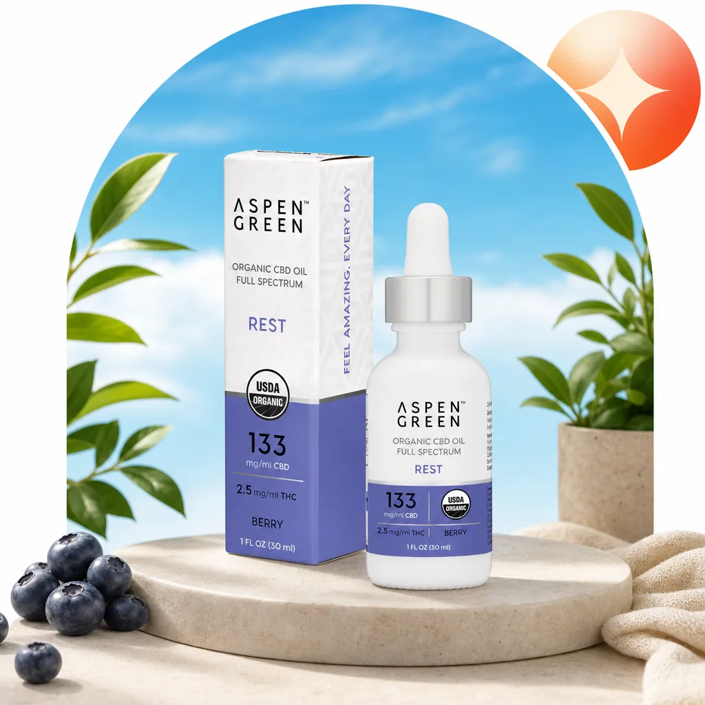 Aspen Green Rest Organic Full Spectrum CBD Oil