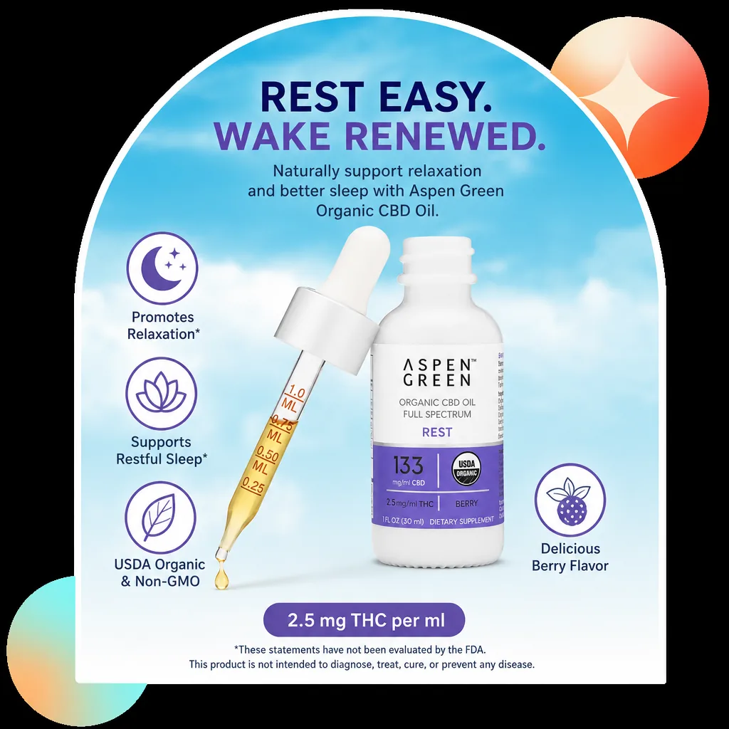 Rest Organic Full Spectrum CBD Oil thumbnail