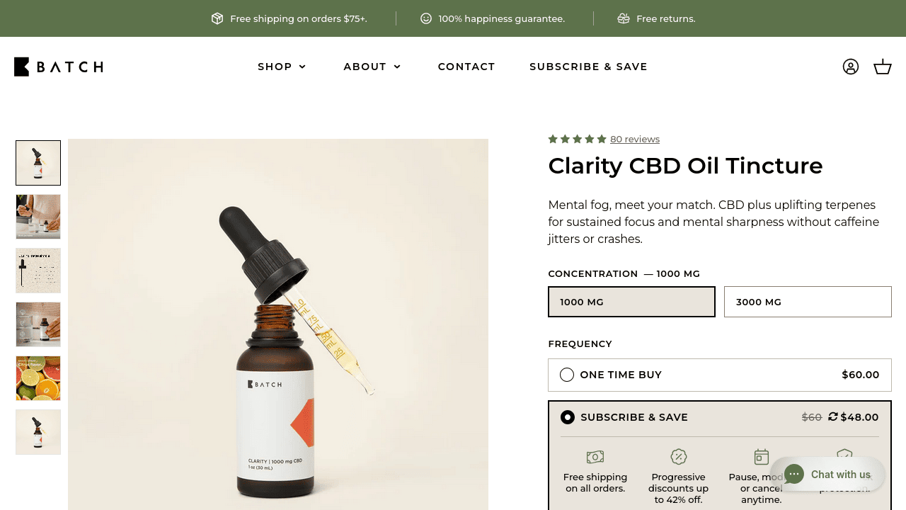 Clarity CBD Oil Tincture thumbnail