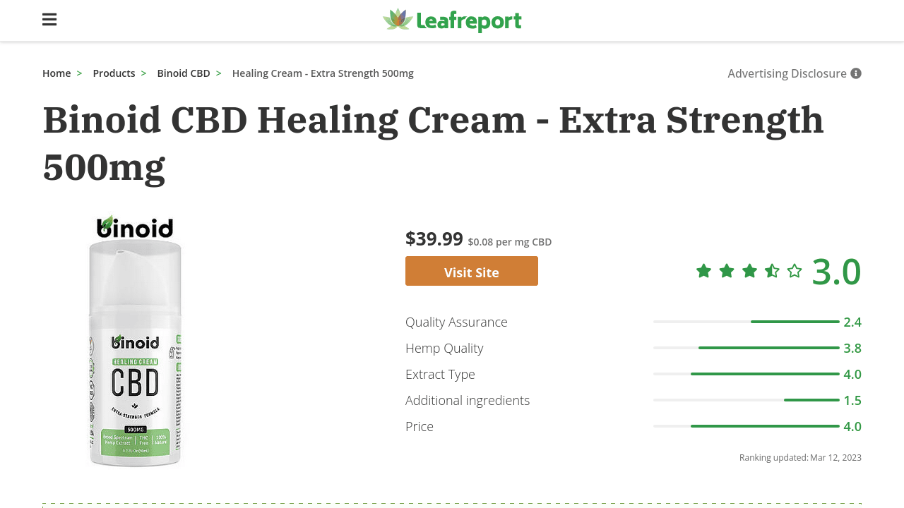 CBD Healing Cream - Extra Strength thumbnail