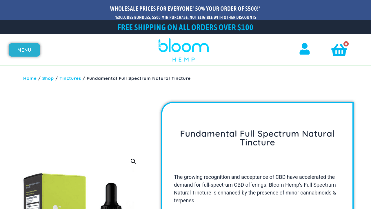 Fundamental Full Spectrum Natural Tincture thumbnail