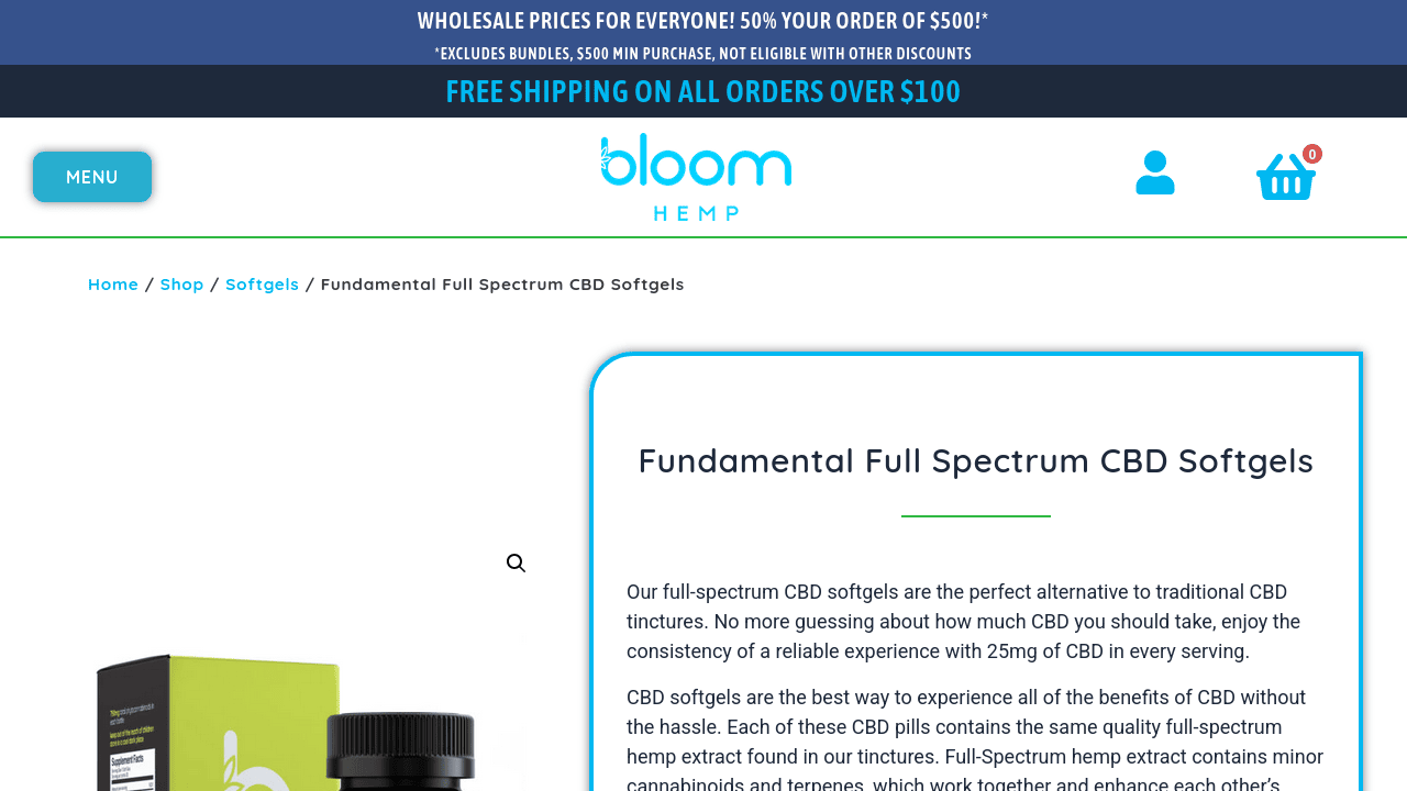Fundamental Full Spectrum CBD Softgels thumbnail