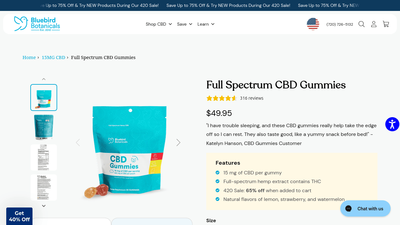 Full Spectrum CBD Gummies thumbnail