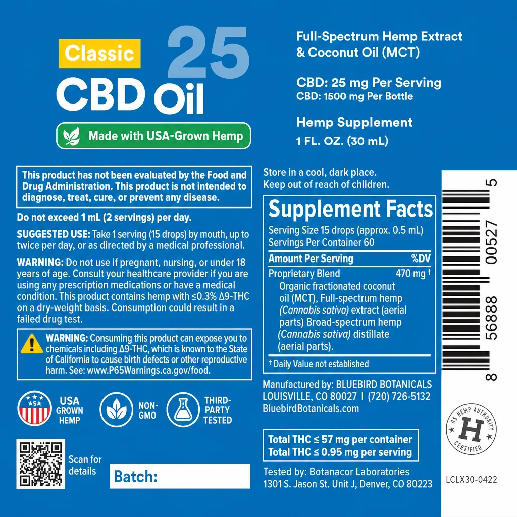 Classic CBD Oil - Extra Strength thumbnail