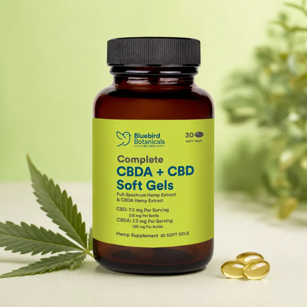 Bluebird Botanicals Complete CBDA + CBD Oil Soft Gels