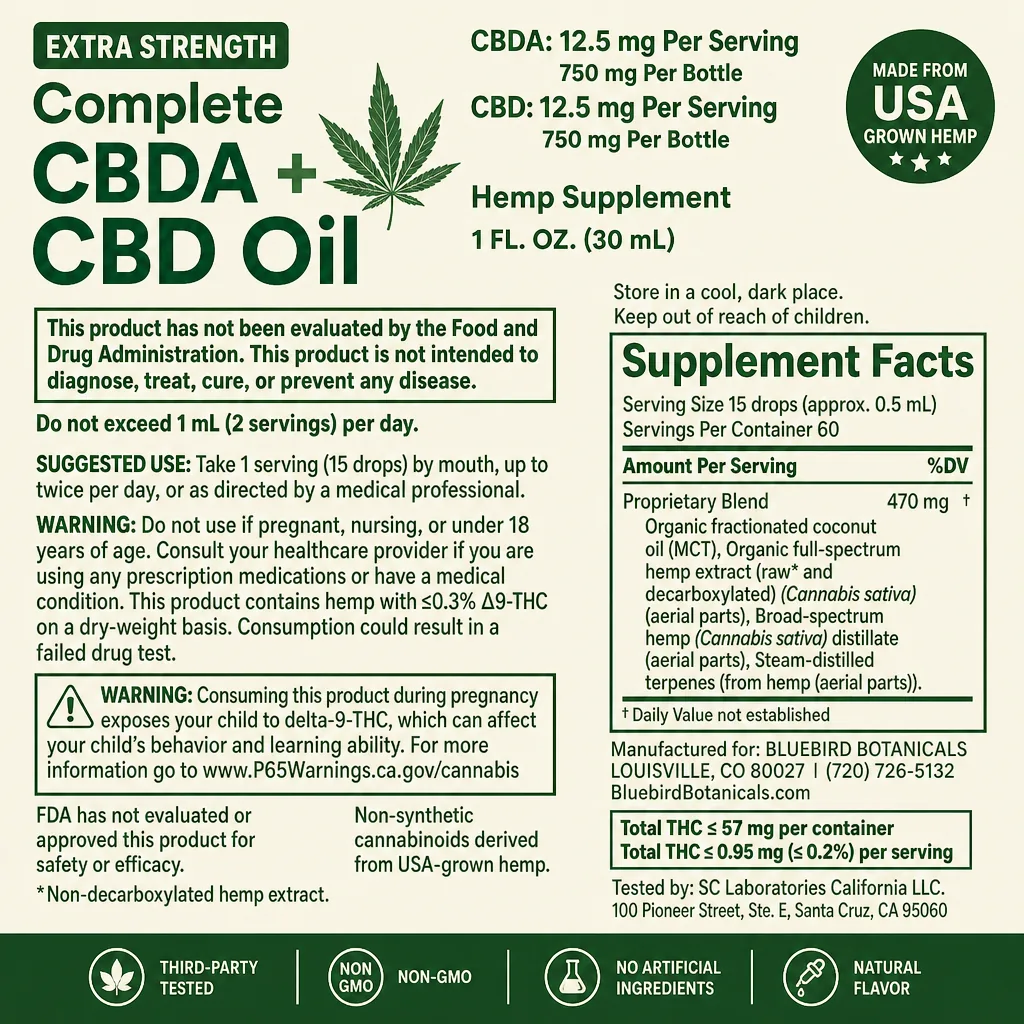 Complete CBDA + CBD Oil thumbnail