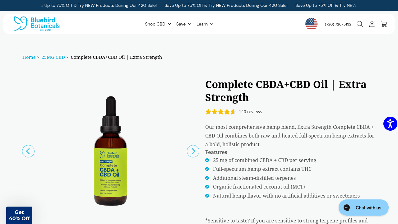 Complete CBDA + CBD Oil thumbnail