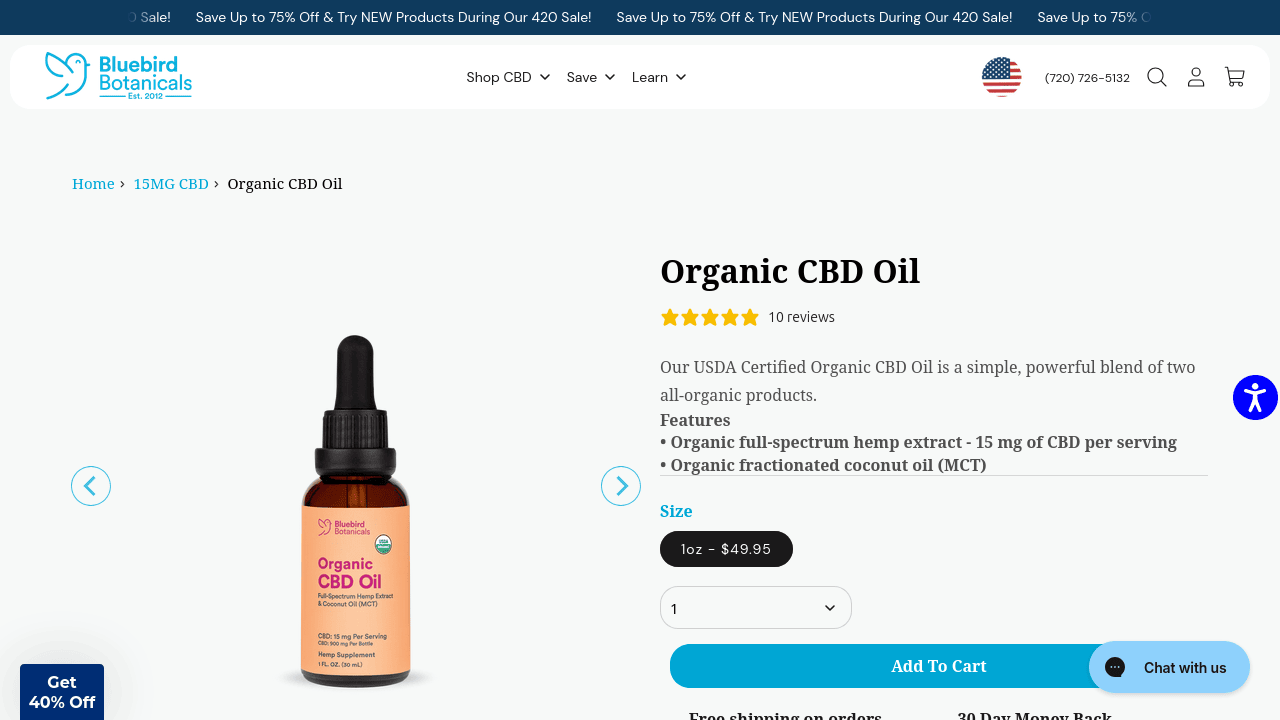 Organic CBD Oil thumbnail