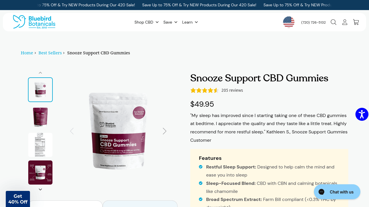 Snooze Support CBD Gummies thumbnail