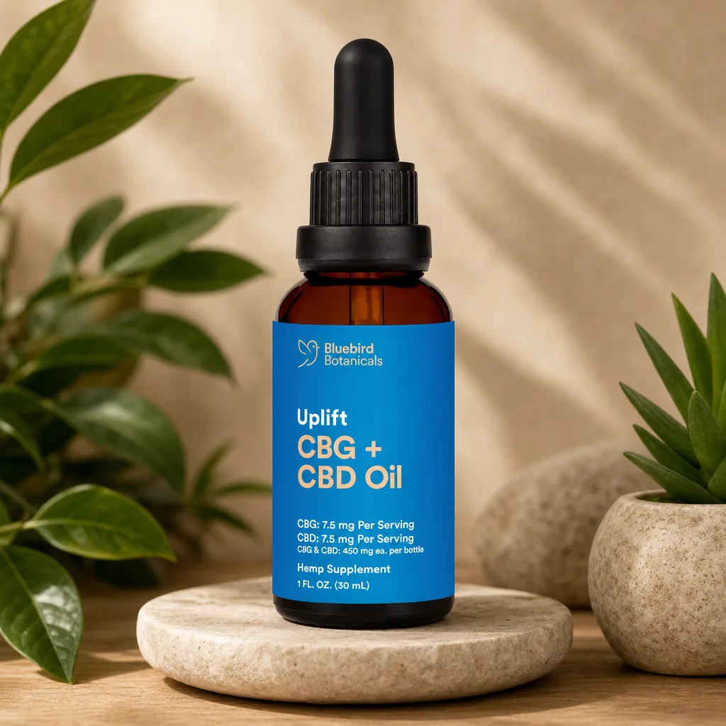Bluebird Botanicals Uplift CBG + CBD Oil