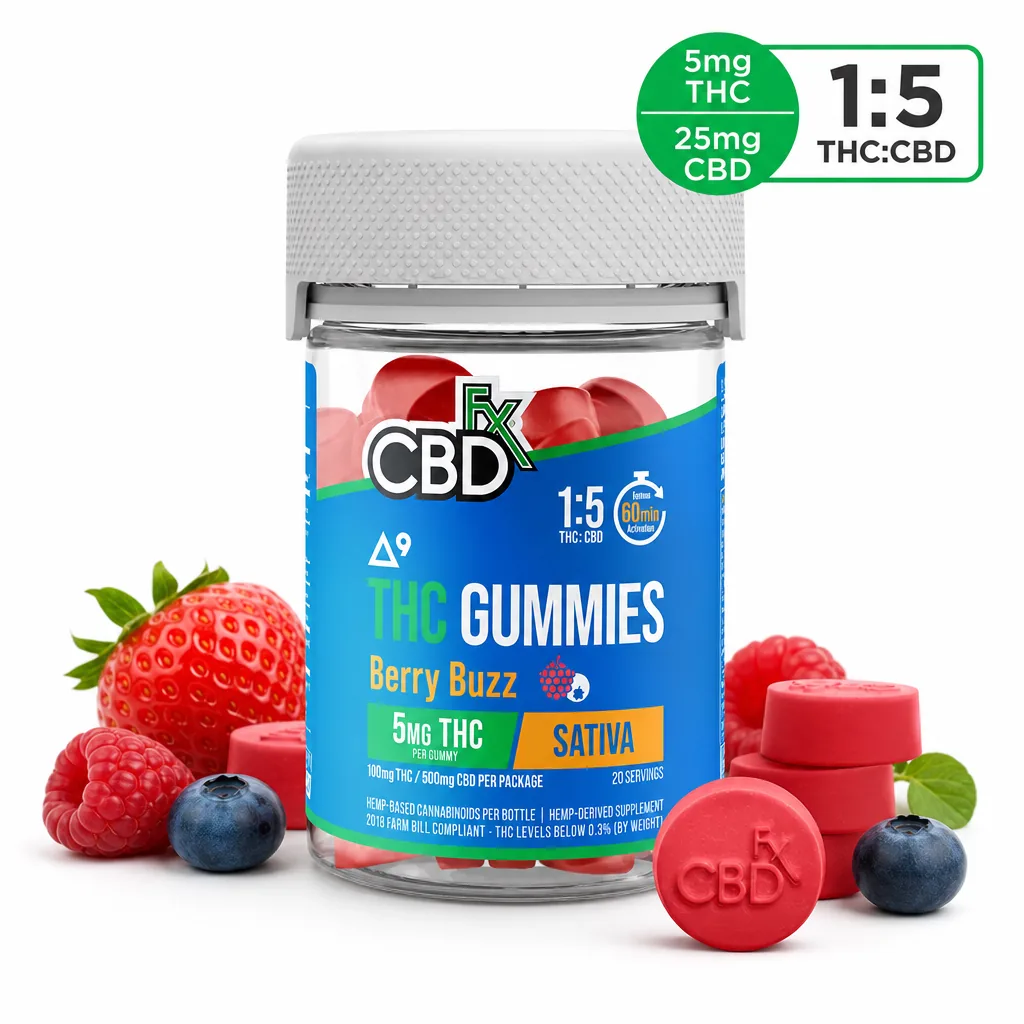 CBDfx Berry Buzz Sativa Gummies