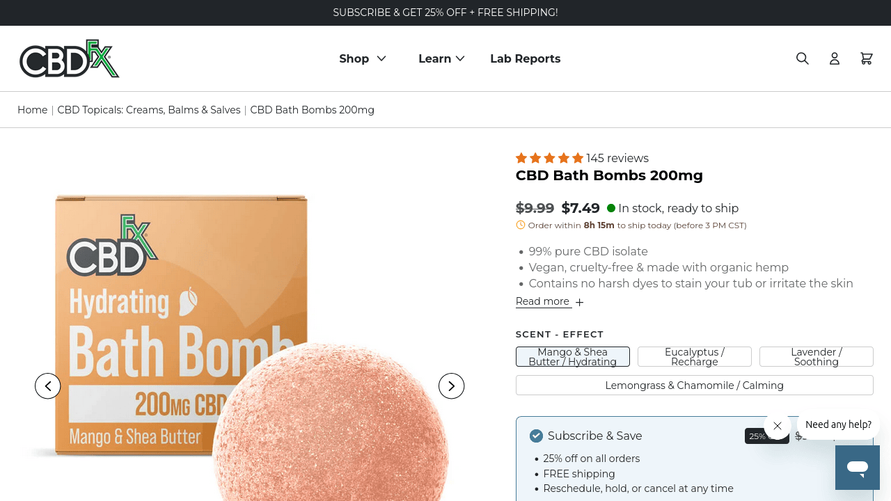 CBD Bath Bombs thumbnail