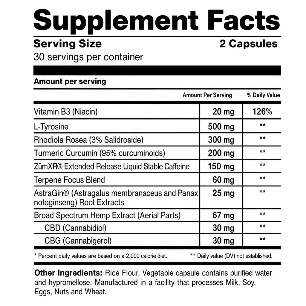 CBD + CBG Morning Capsules for Energy & Focus thumbnail