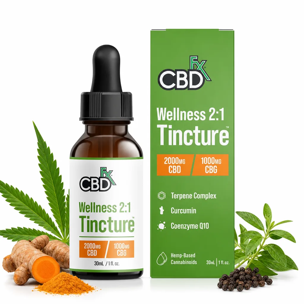 CBDfx CBD + CBG Oil Wellness Tincture
