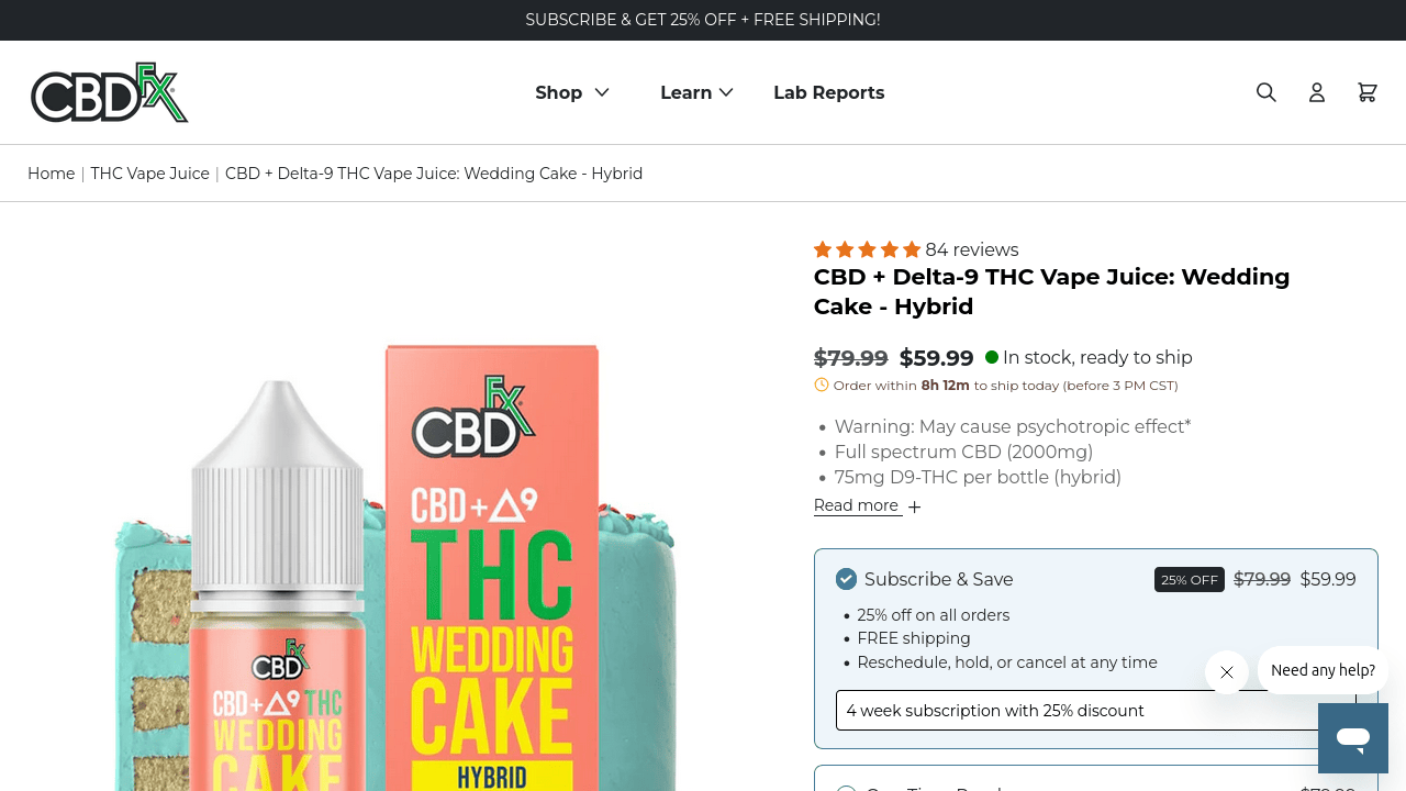 Wedding Cake Hybrid Vape Juice thumbnail