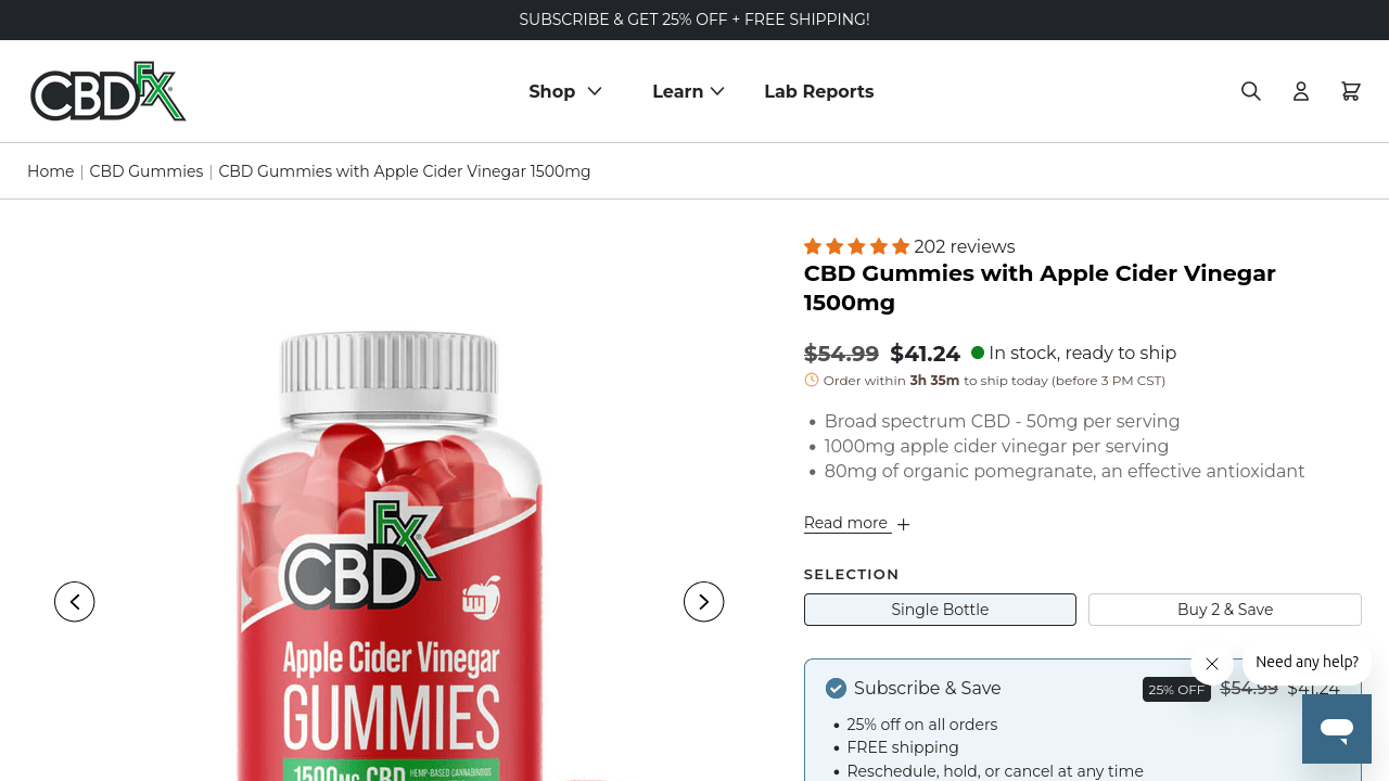 CBD Gummies with Apple Cider Vinegar thumbnail