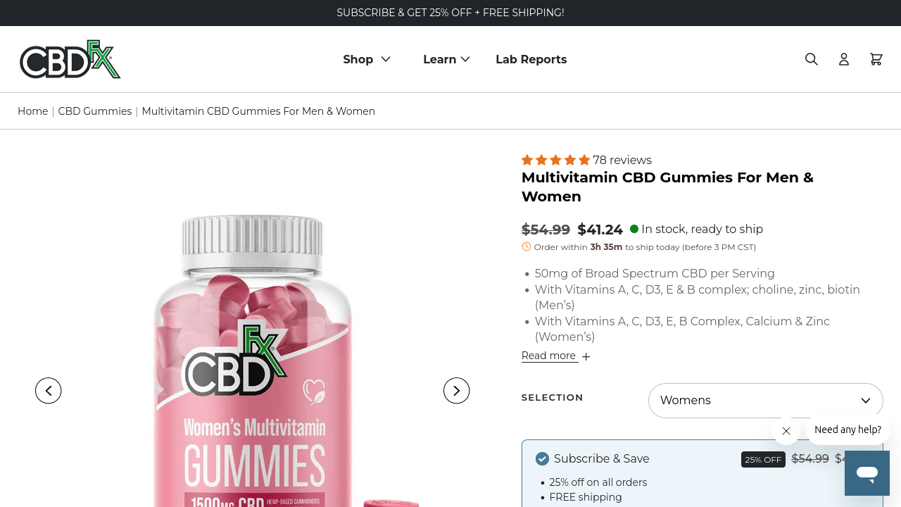Multivitamin CBD Gummies thumbnail