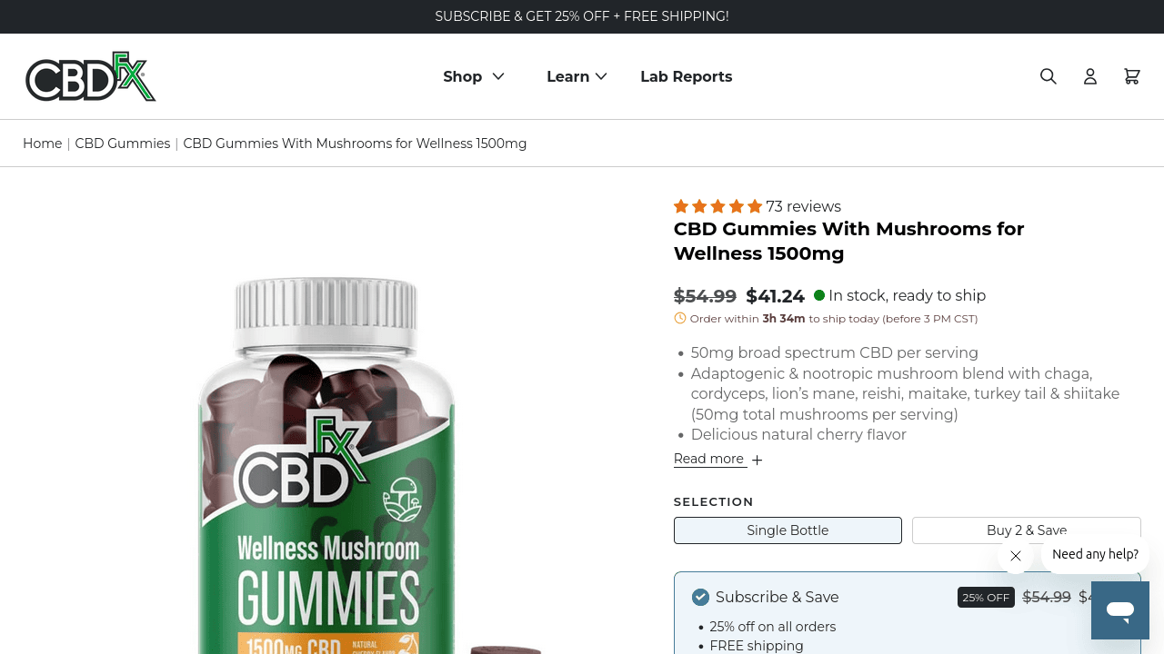 CBD Gummies With Mushrooms for Wellness thumbnail