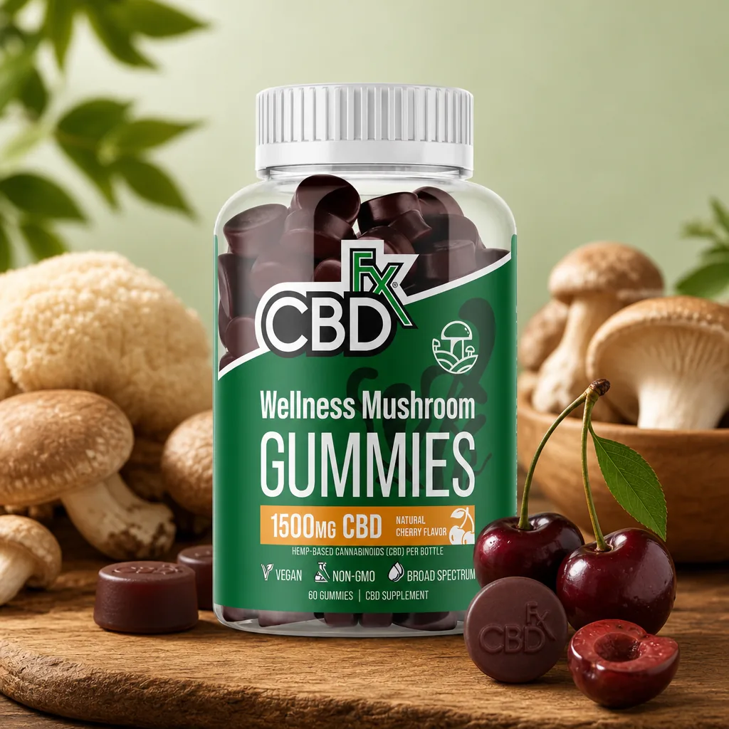 CBDfx CBD Gummies With Mushrooms for Wellness