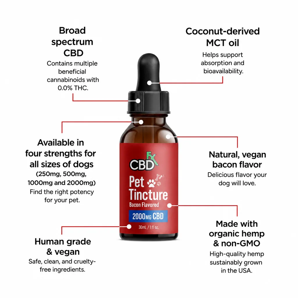 CBD Oil for Dogs - Bacon Flavored thumbnail