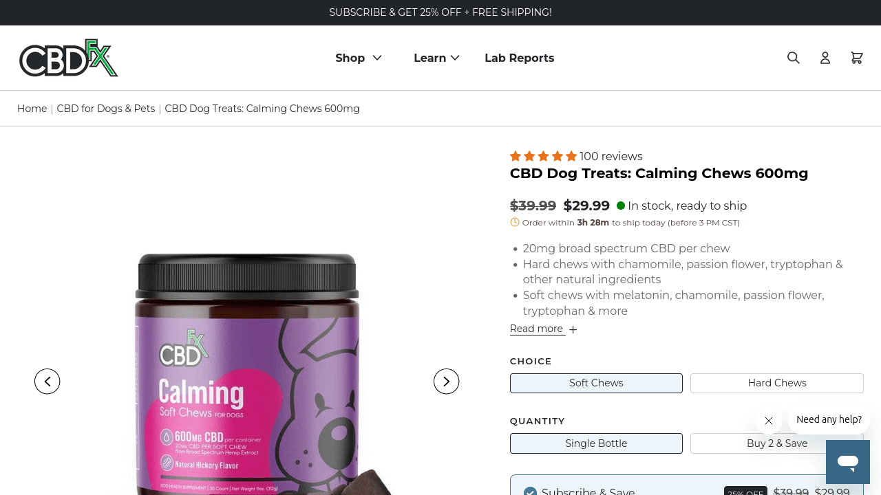 CBD Dog Treats: Calming Chews thumbnail
