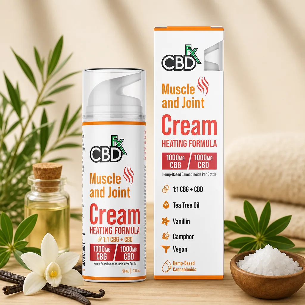 CBDfx CBG + CBD Lotion for Muscle & Joint: Heating Formula