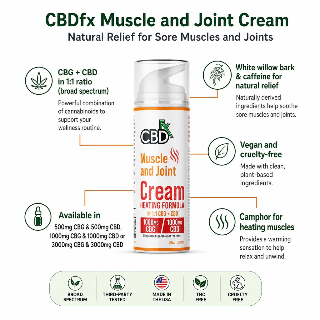 CBG + CBD Lotion for Muscle & Joint: Heating Formula thumbnail
