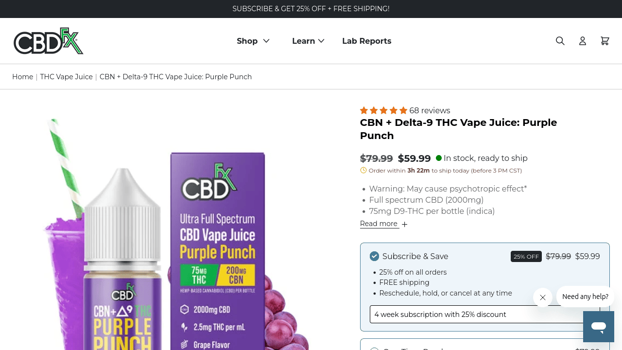 Purple Punch Vape Juice thumbnail