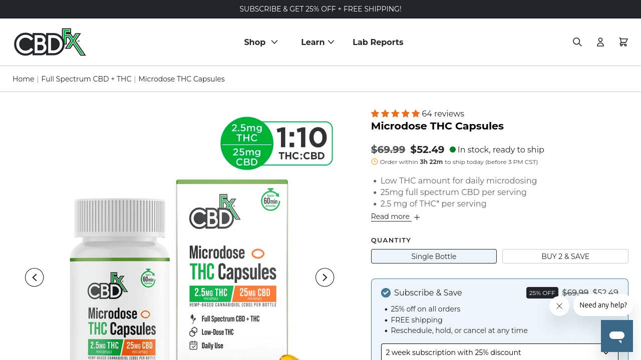 Microdose THC Capsules thumbnail