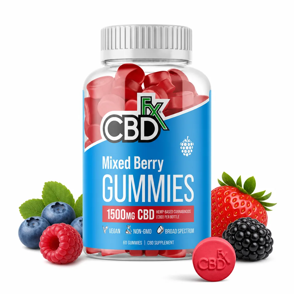 CBDfx Original Mixed Berry CBD Gummies