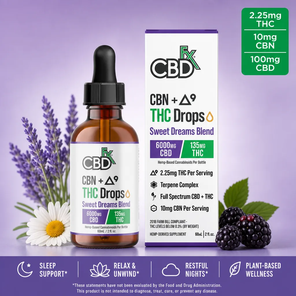 Ultra Full Spectrum CBD Oil Tincture for Sleep + THC + CBN thumbnail