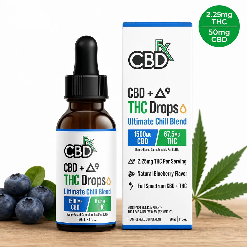 CBDfx Ultra Full Spectrum CBD Tincture for Chill + THC