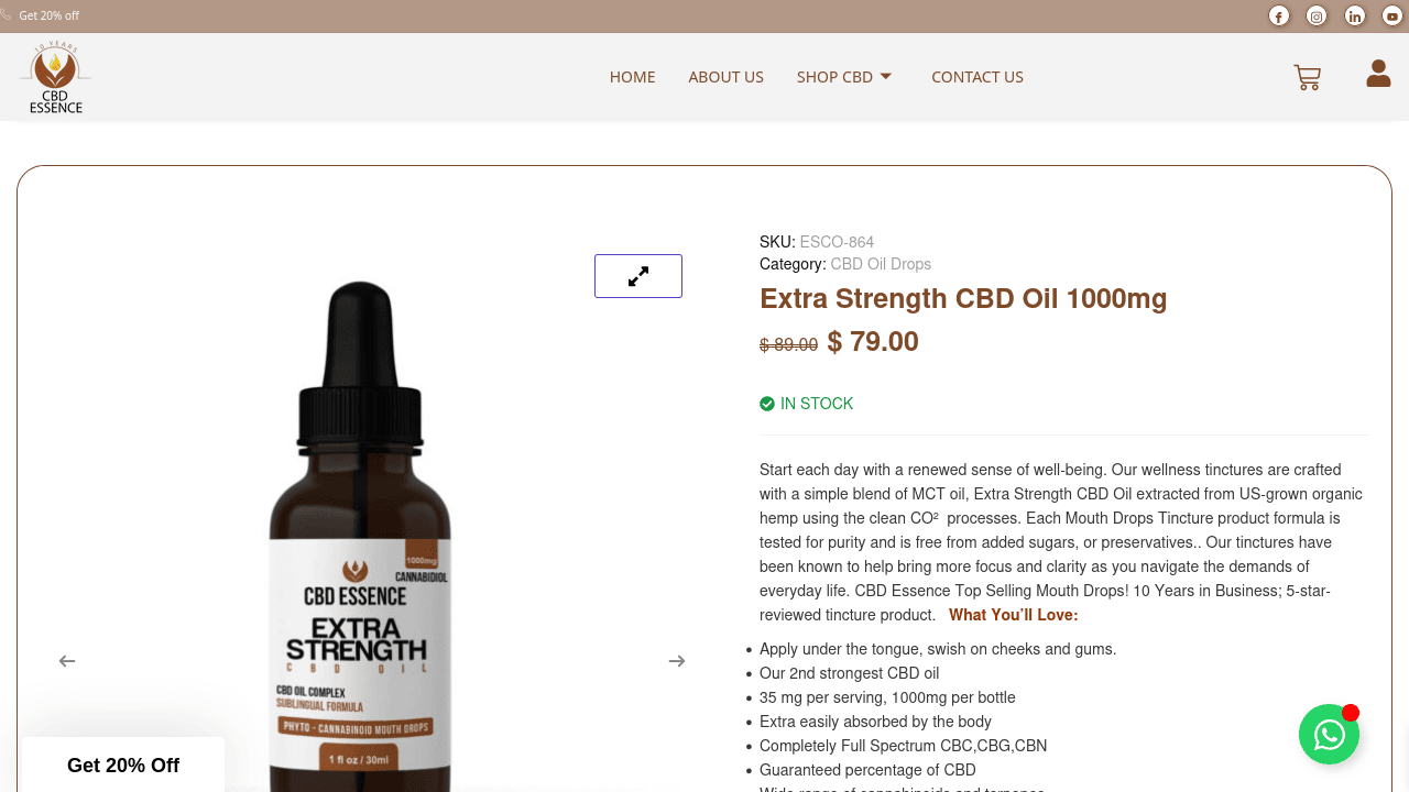 Extra Strength CBD Oil thumbnail