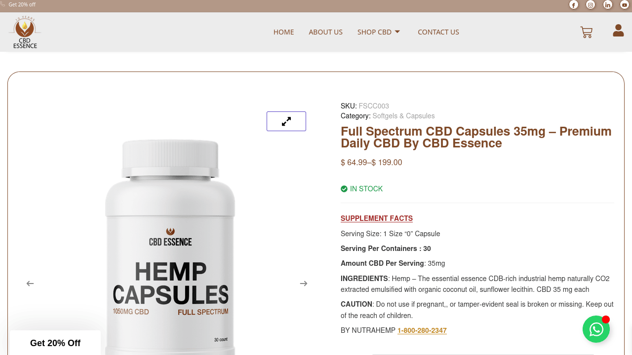 Full Spectrum CBD Capsules thumbnail