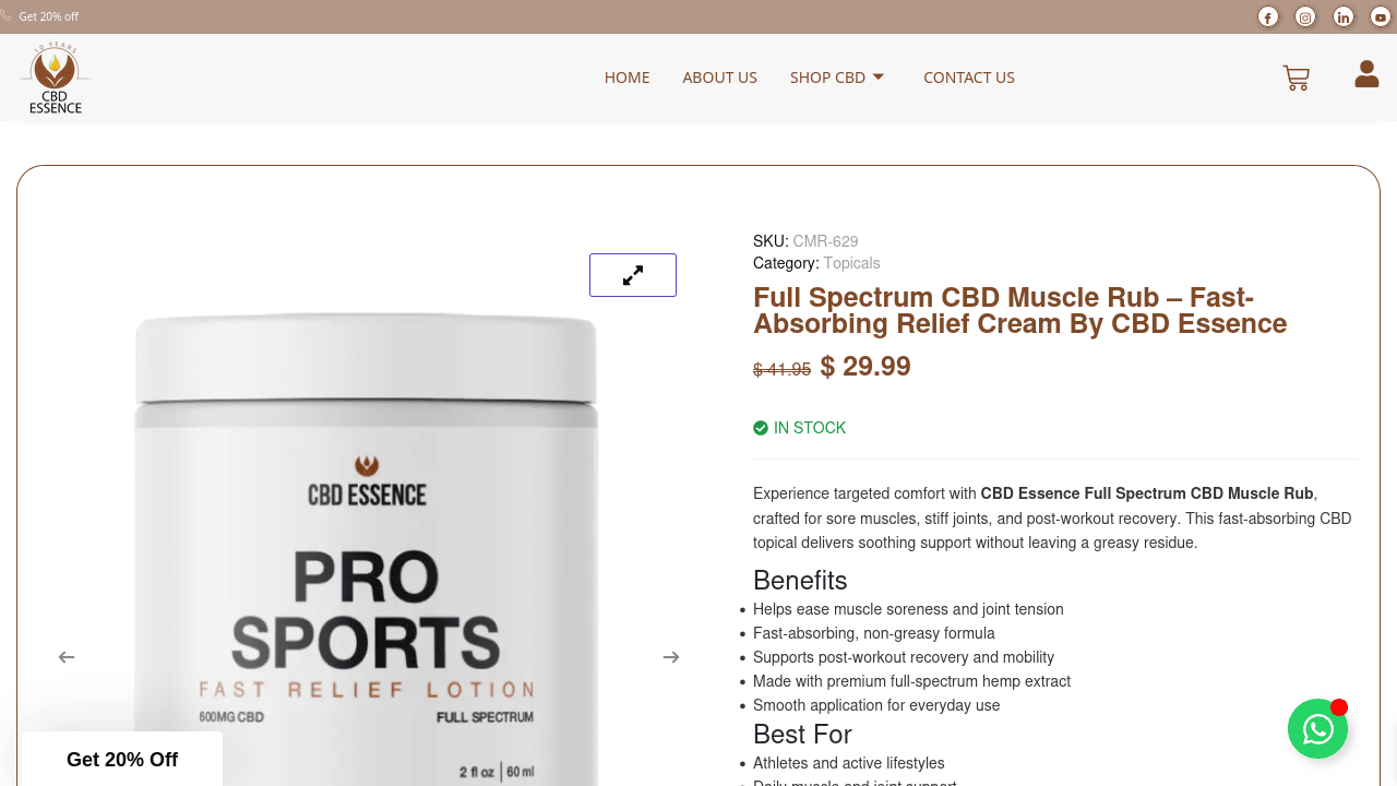 Full Spectrum CBD Muscle Rub thumbnail