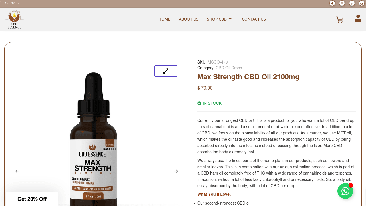 Max Strength CBD Oil thumbnail