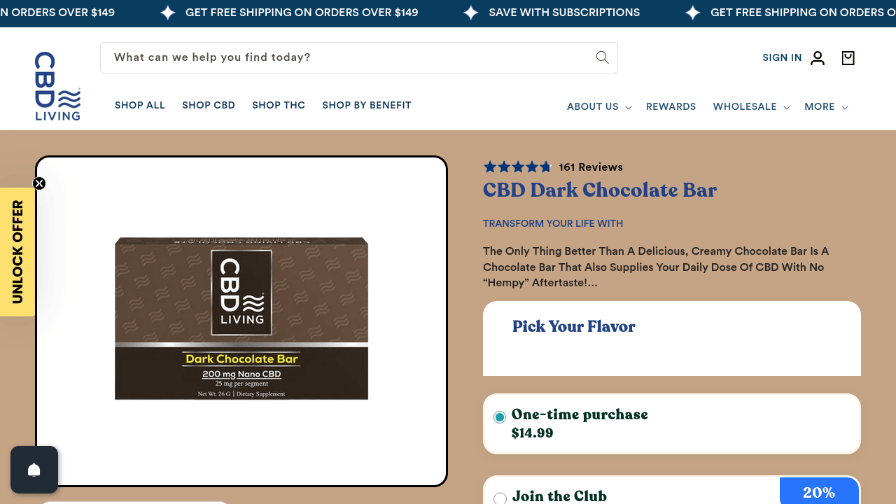 CBD Dark Chocolate Bar thumbnail