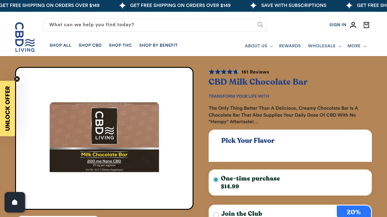 CBD Milk Chocolate Bar thumbnail